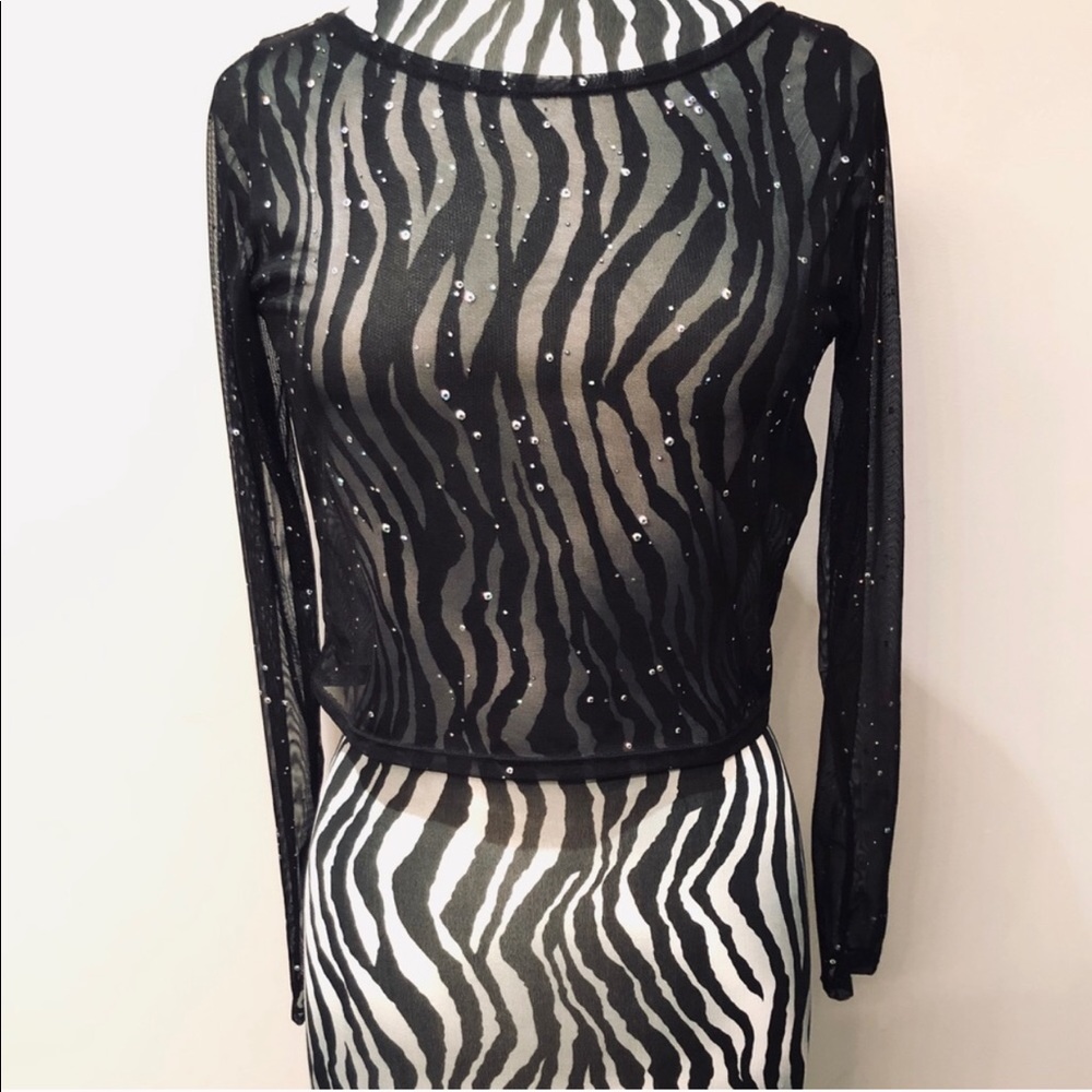 Sparkle black top dance or fashion